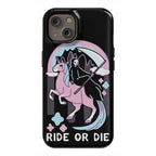 Ride or Die - Grim Reaper and Unicorn Phone Case