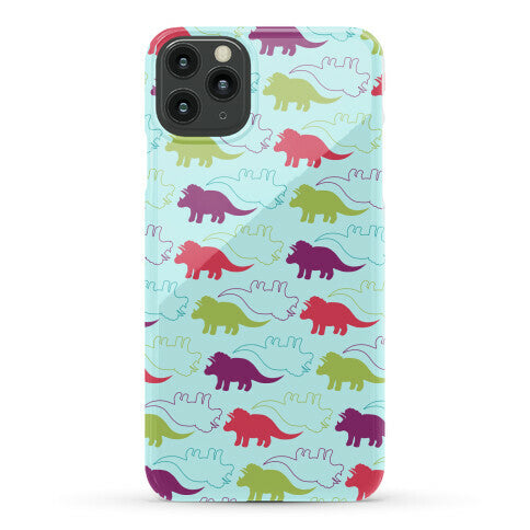 Triceratops Dino Pattern Phone Case