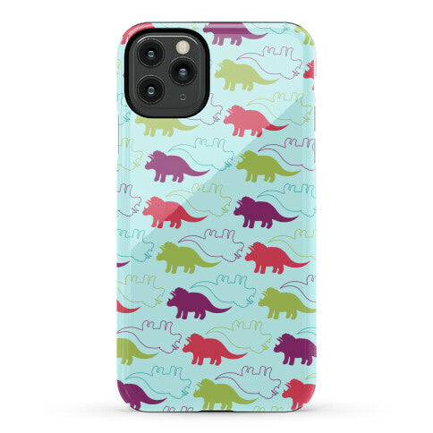 Triceratops Dino Pattern Phone Case