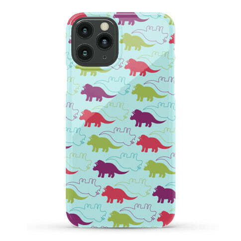 Triceratops Dino Pattern Phone Case