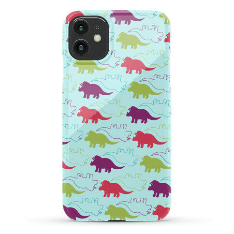 Triceratops Dino Pattern Phone Case
