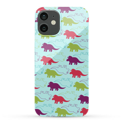 Triceratops Dino Pattern Phone Case