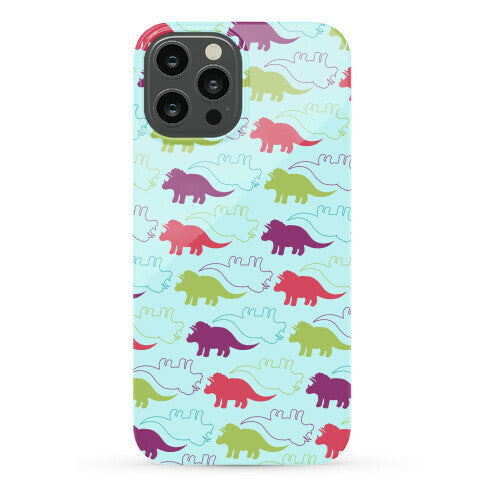 Triceratops Dino Pattern Phone Case