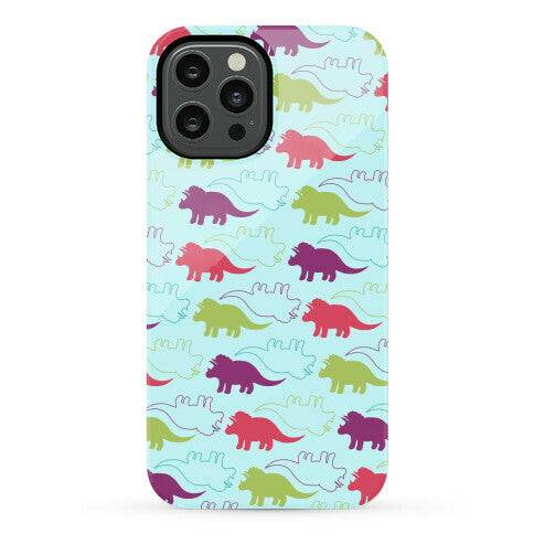 Triceratops Dino Pattern Phone Case