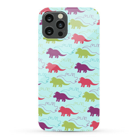 Triceratops Dino Pattern Phone Case