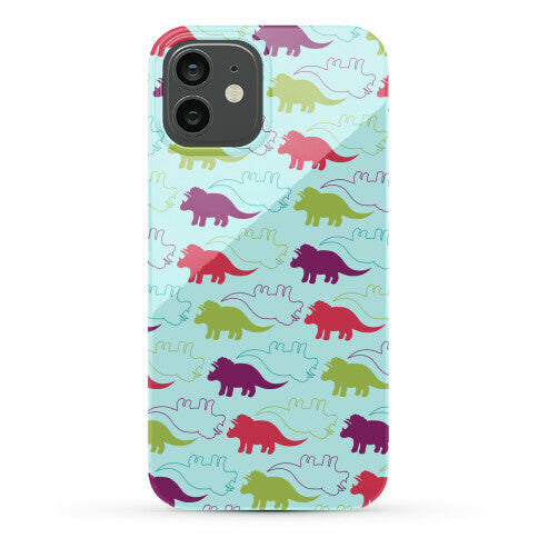 Triceratops Dino Pattern Phone Case