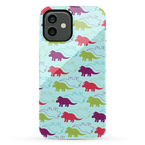 Triceratops Dino Pattern Phone Case