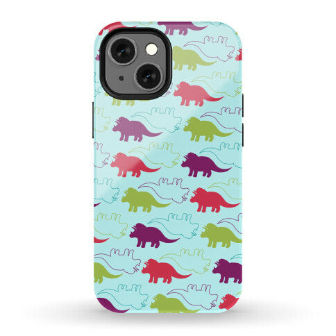 Triceratops Dino Pattern Phone Case