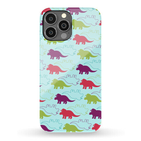 Triceratops Dino Pattern Phone Case