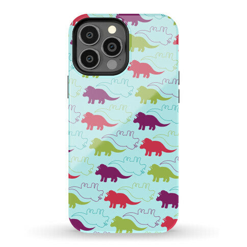 Triceratops Dino Pattern Phone Case