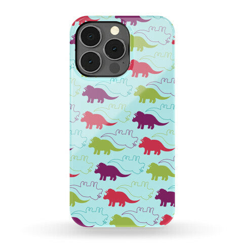 Triceratops Dino Pattern Phone Case