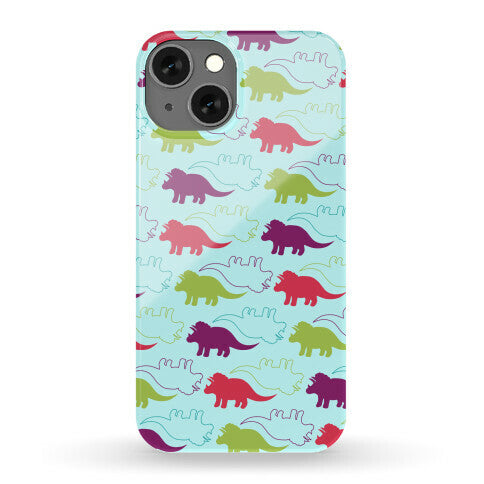 Triceratops Dino Pattern Phone Case