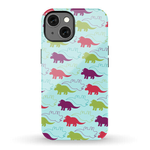 Triceratops Dino Pattern Phone Case