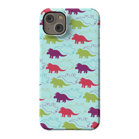 Triceratops Dino Pattern Phone Case