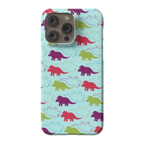 Triceratops Dino Pattern Phone Case