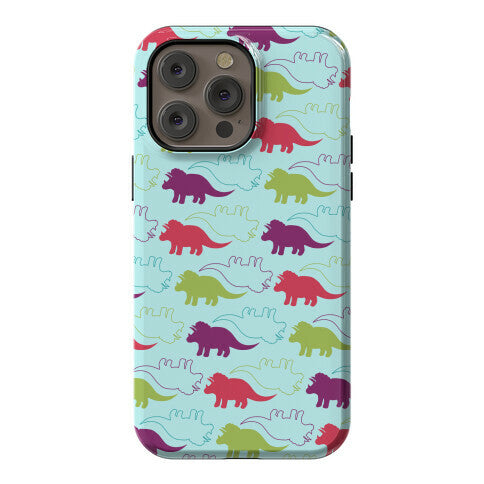 Triceratops Dino Pattern Phone Case