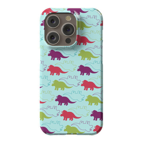 Triceratops Dino Pattern Phone Case