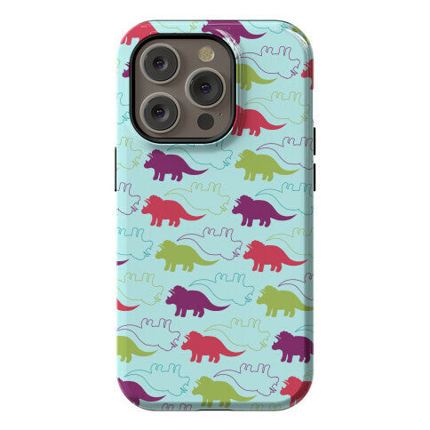 Triceratops Dino Pattern Phone Case