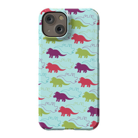 Triceratops Dino Pattern Phone Case