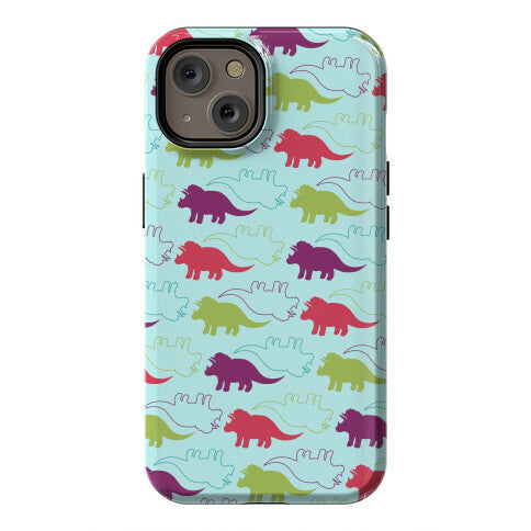 Triceratops Dino Pattern Phone Case