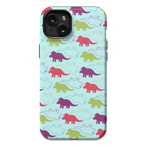 Triceratops Dino Pattern Phone Case