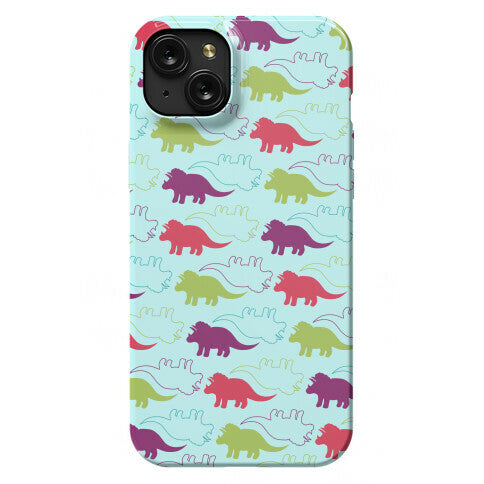 Triceratops Dino Pattern Phone Case