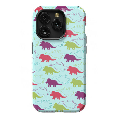 Triceratops Dino Pattern Phone Case