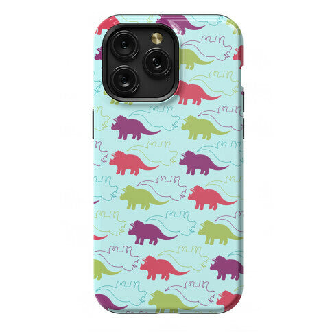 Triceratops Dino Pattern Phone Case