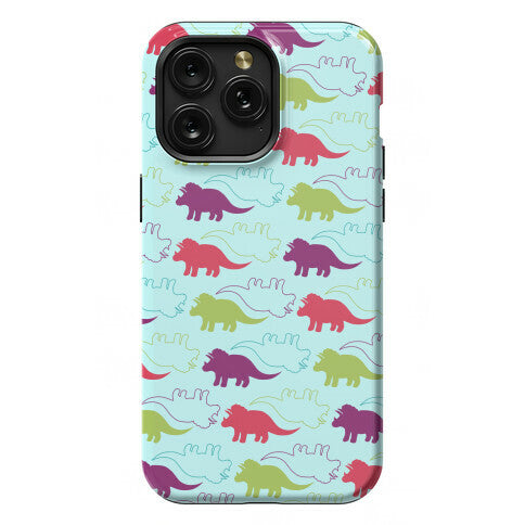 Triceratops Dino Pattern Phone Case