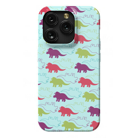 Triceratops Dino Pattern Phone Case