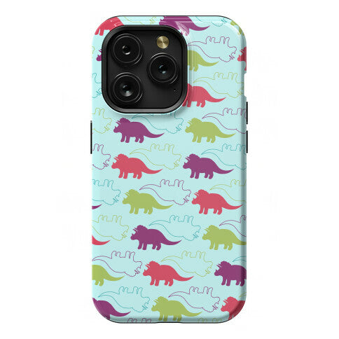 Triceratops Dino Pattern Phone Case
