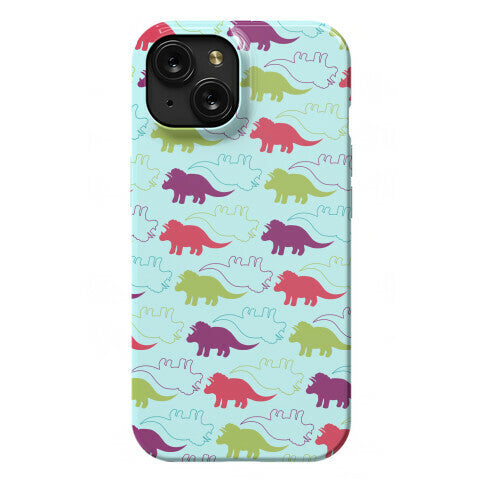 Triceratops Dino Pattern Phone Case