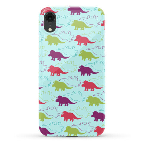 Triceratops Dino Pattern Phone Case