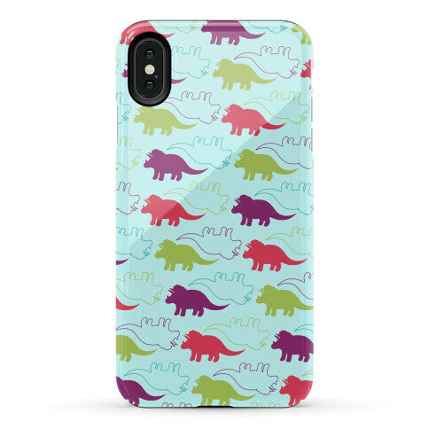 Triceratops Dino Pattern Phone Case