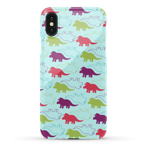 Triceratops Dino Pattern Phone Case