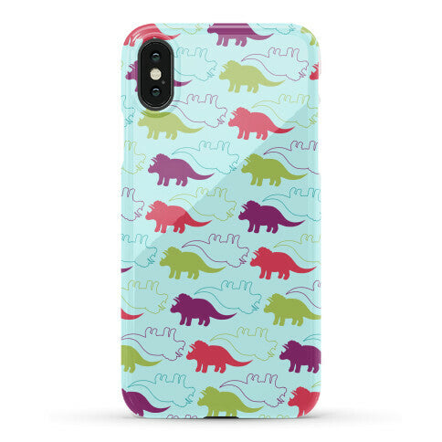 Triceratops Dino Pattern Phone Case