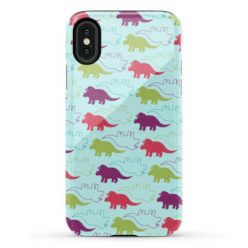 Triceratops Dino Pattern Phone Case