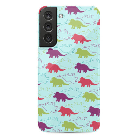 Triceratops Dino Pattern Phone Case