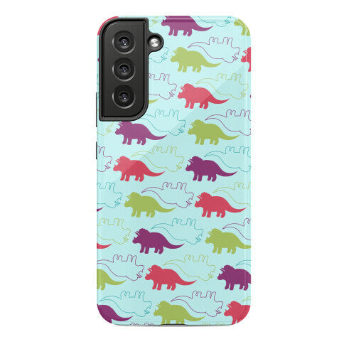 Triceratops Dino Pattern Phone Case