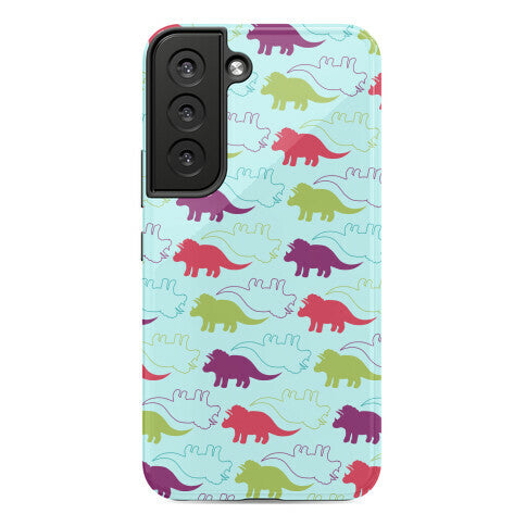 Triceratops Dino Pattern Phone Case