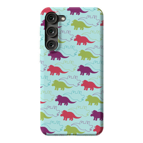 Triceratops Dino Pattern Phone Case