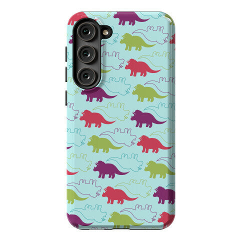 Triceratops Dino Pattern Phone Case