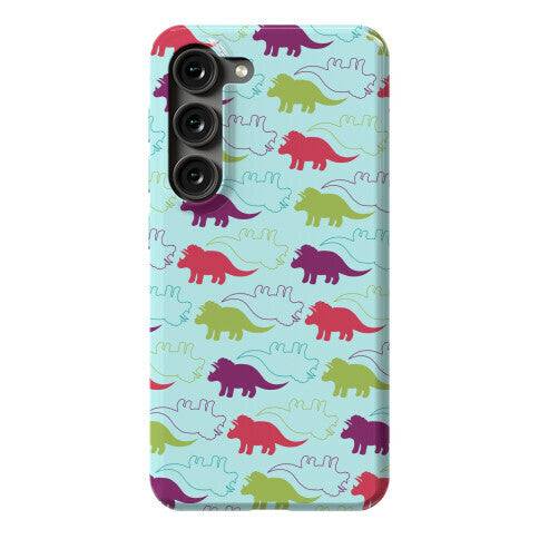 Triceratops Dino Pattern Phone Case
