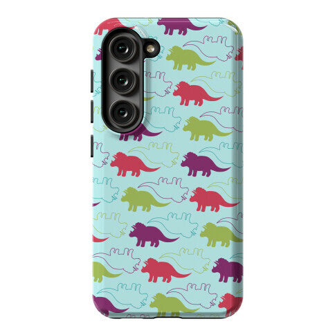 Triceratops Dino Pattern Phone Case