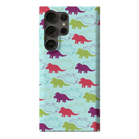 Triceratops Dino Pattern Phone Case