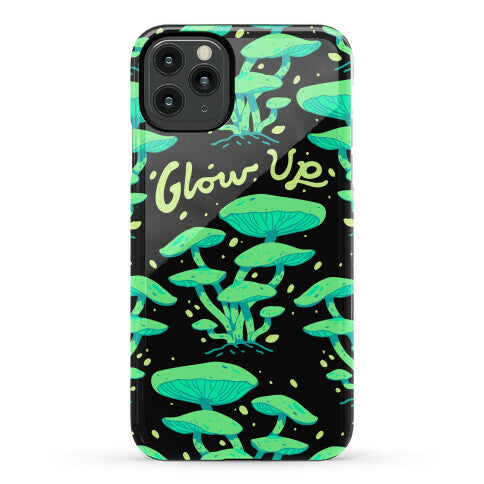 Glow up Bioluminescent Mushrooms Phone Case