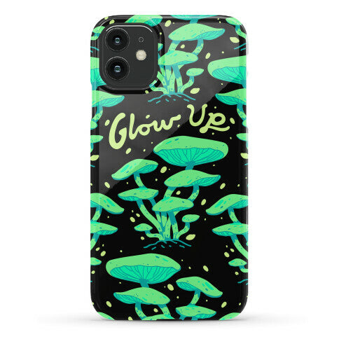 Glow up Bioluminescent Mushrooms Phone Case