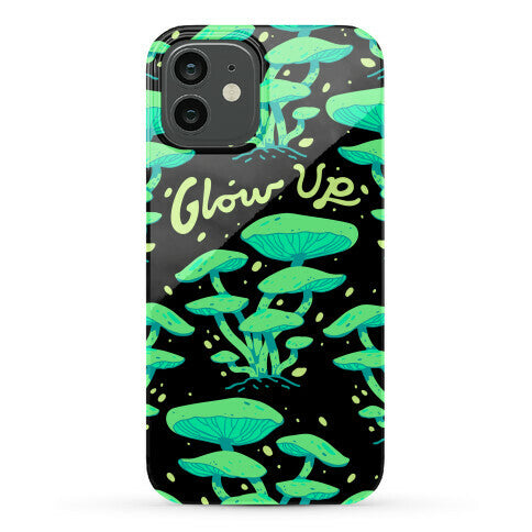 Glow up Bioluminescent Mushrooms Phone Case