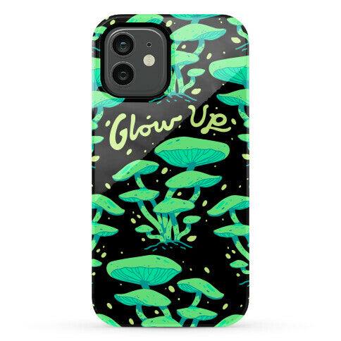 Glow up Bioluminescent Mushrooms Phone Case