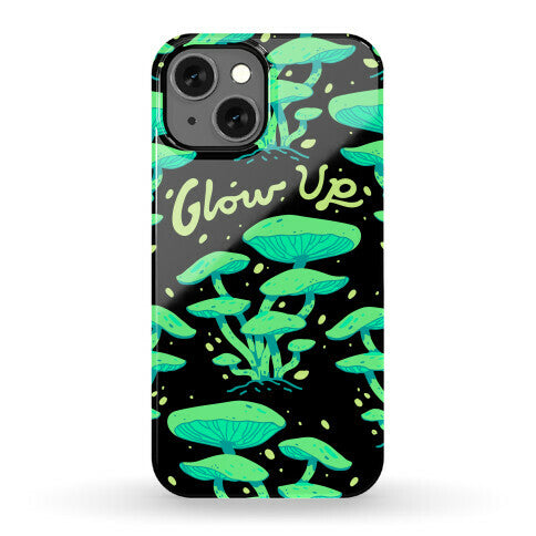 Glow up Bioluminescent Mushrooms Phone Case